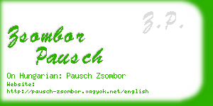 zsombor pausch business card